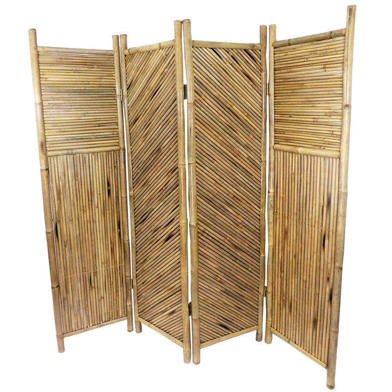 4 - Panel Folding Room Divider, 72" H x 72" W x 2" D