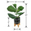20'' Faux Fiddle Leaf Fig Plant in Pot