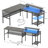 Toria 55'' L Shaped Desk with Storage, Power Outlets and LED Strip-1009375032