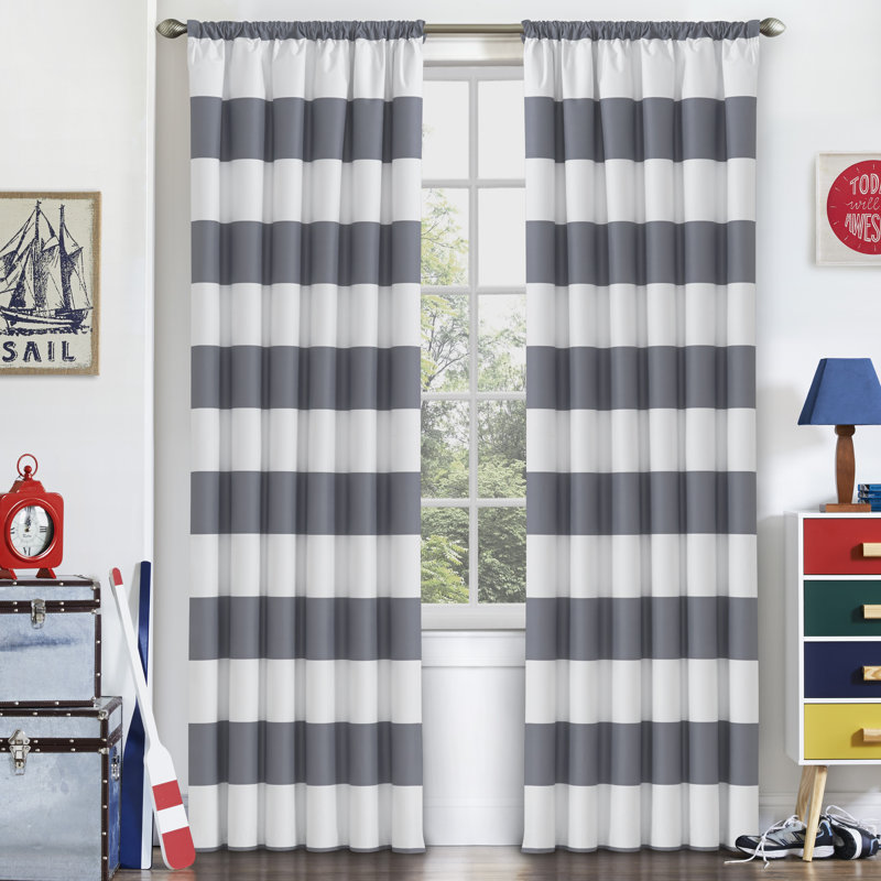 Blackout Curtain Single Panel, 42" W x 84" L, Gray