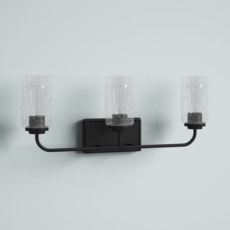 Cam Dimmable Vanity Light, 24.5" Width, Chrome, 3 Lights