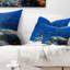 Grande tortue de mer sous l'eau - coussin à imprimé animal