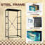 Commode style vitrail pour chambre à coucher avec 4 tiroirs de rangement Coastal