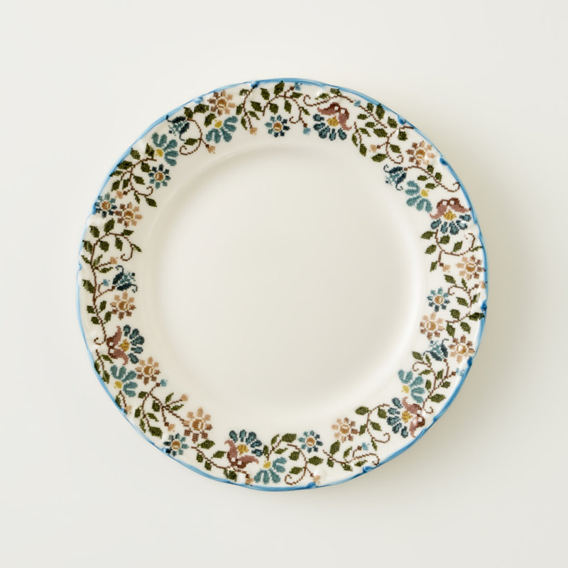 Assiette à dîner en porcelaine rétro