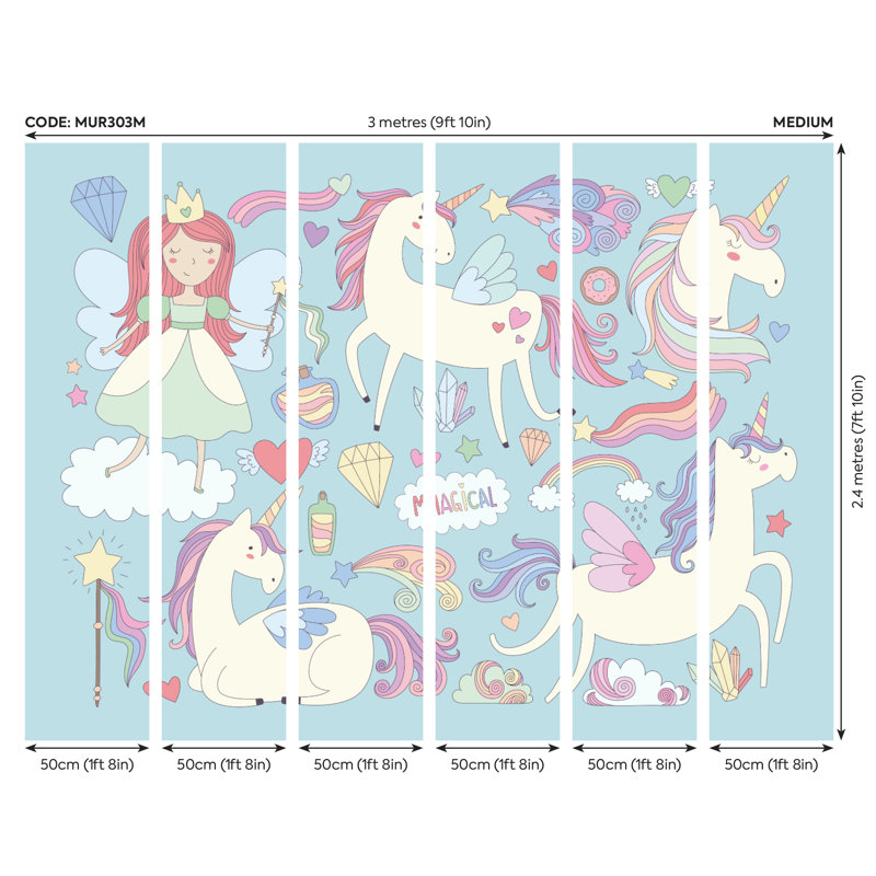 Saunderstown Matte Wall Mural, 240cm L x 300cm W