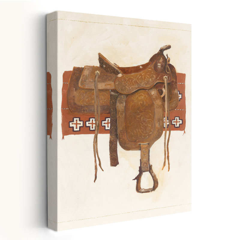 Western selle I lumière - couvertures aztèques art équestre brun, H 60 po x l 40 po