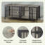 Table de bout de 80 po pour cage de chien, chenil d'intérieur 2 portes robuste, meuble pour chien polyvalent comme meuble télé ou table d'appoint pour le salon, grands et moyens chiens, gris.-131119308
