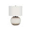 Lighting, H 21 po, lampe de table, céramique crème, abat-jour ivoire / crème, moderne