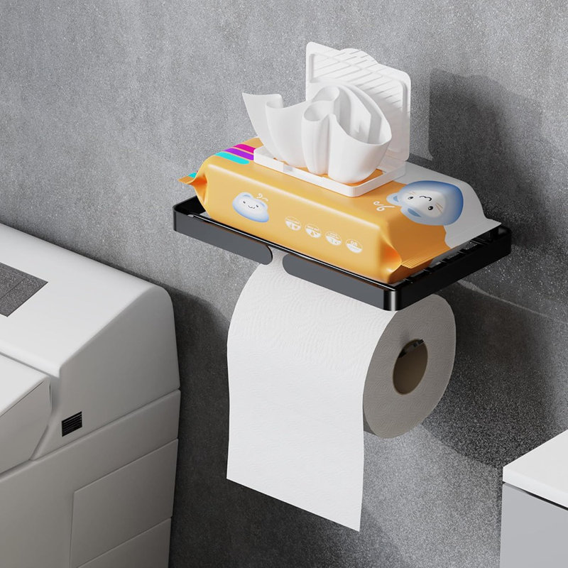 Porte-papier hygiénique mural auto-adhésif - Conception autocollante antirouille