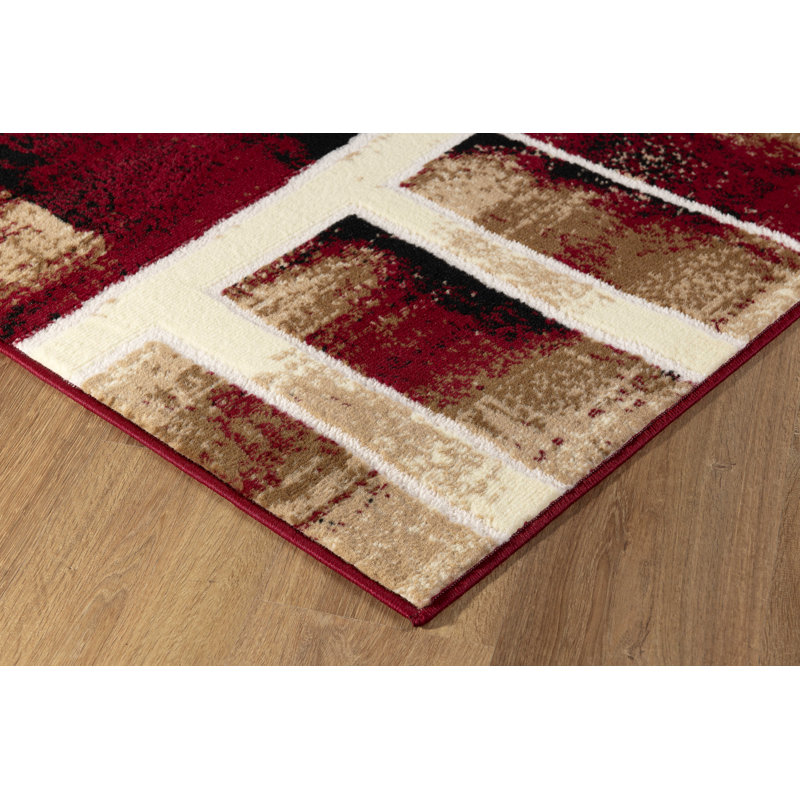 Tapis rouge Balderston Samara, Tapis de couloir 2 pi x 6 pi