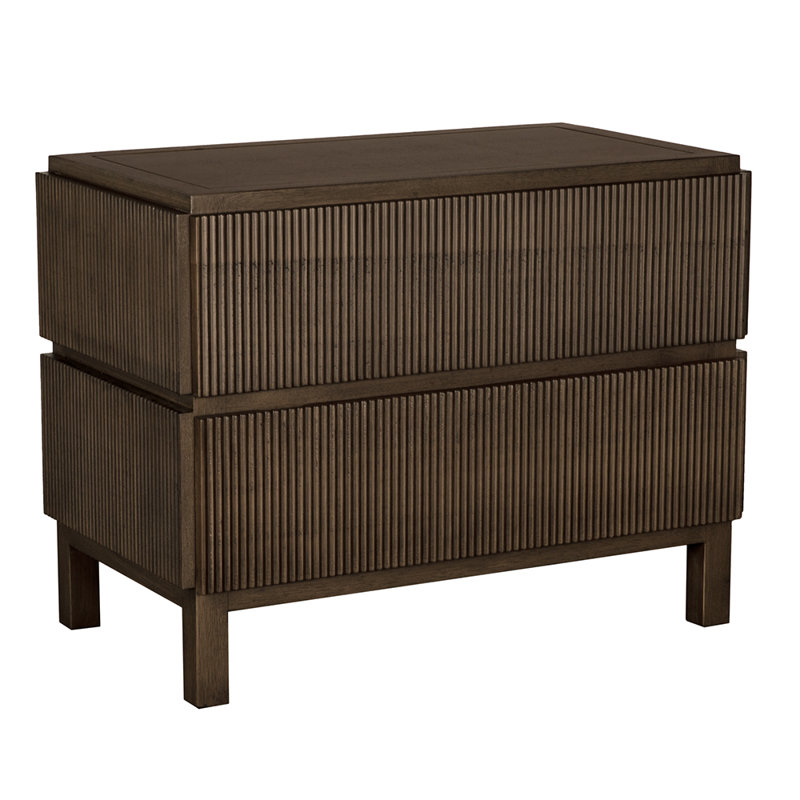 Plato 2 - Drawer Nightstand, Greige Walnut