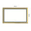 Miroir de salle de bain 48 "x 30" à DEL avec cadre en aluminium, miroir de meuble-lavabo mural, anti-buée, mémoire, 3 couleurs, réglable en continu