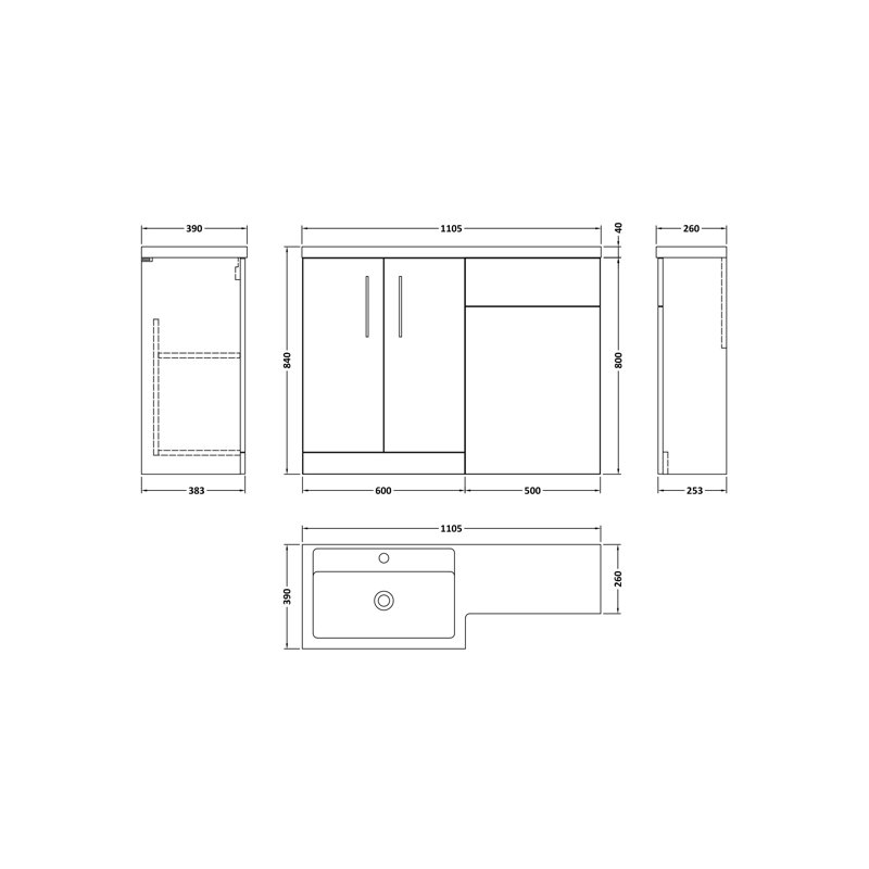 Arno Toilet & Basin Unit, Satin Green
