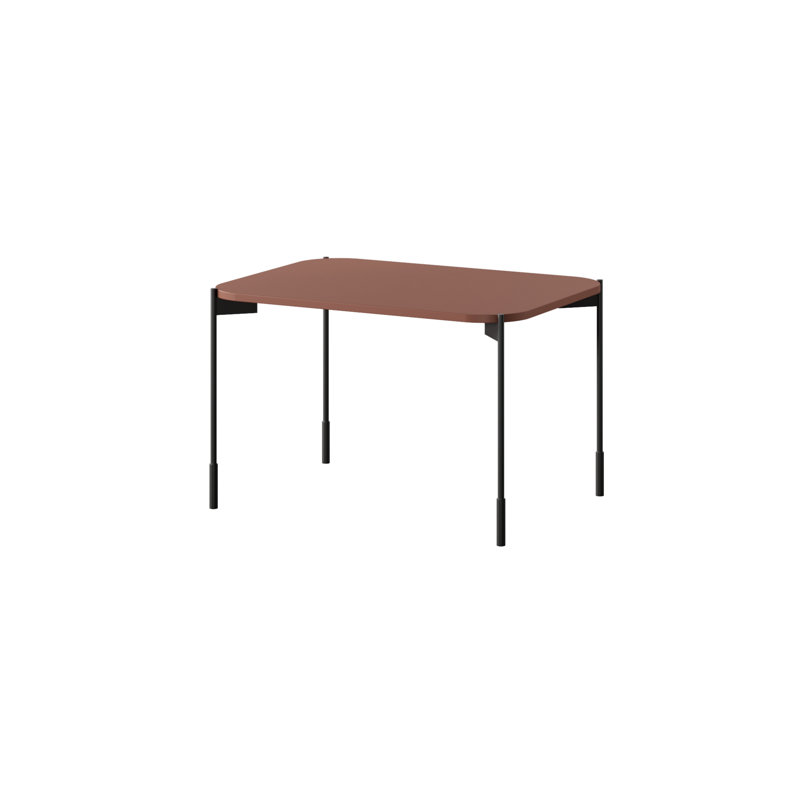 Four Leg Coffee Table, Burgundy, 45cm H x 70cm L x 50cm W