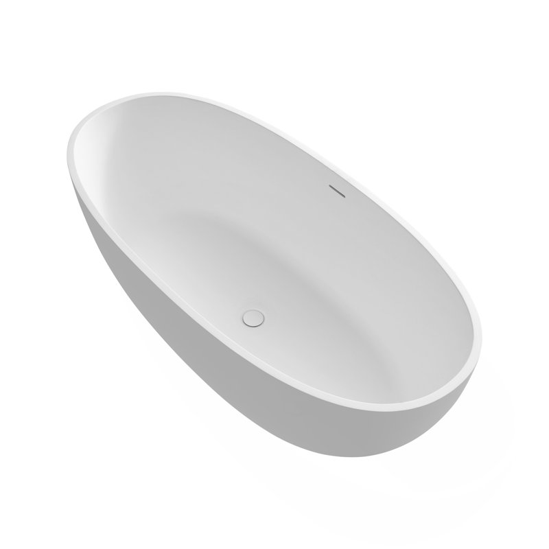 Baignoire de trempage profonde 61 "à surface solide de qualité supérieure 61"