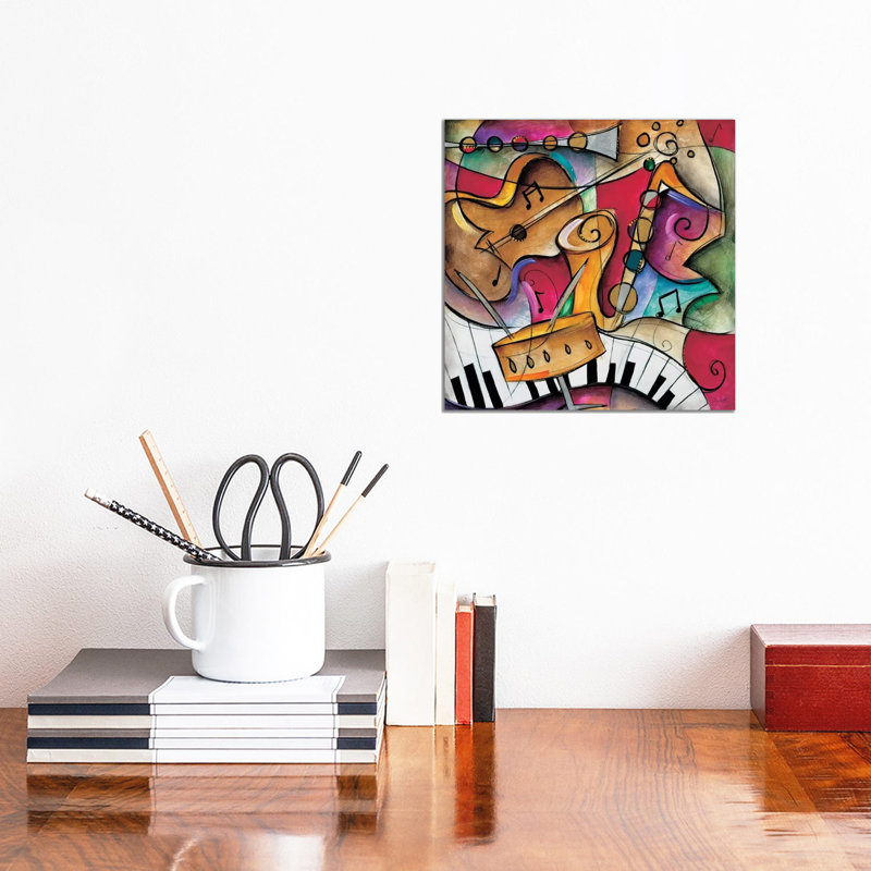 Jazz It Up Ii by Eric Waugh - Wrapped Canvas Painting, 45.72 cm H x 45.72 cm W x 1.91 cm D
