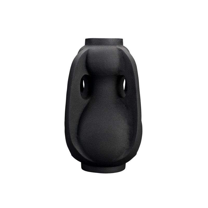 Thiago Aluminum Table Vase, 15'' H X 11' W X 9'' D, Black
