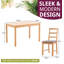 4 - Person Solid Oak Dining Set-87460562