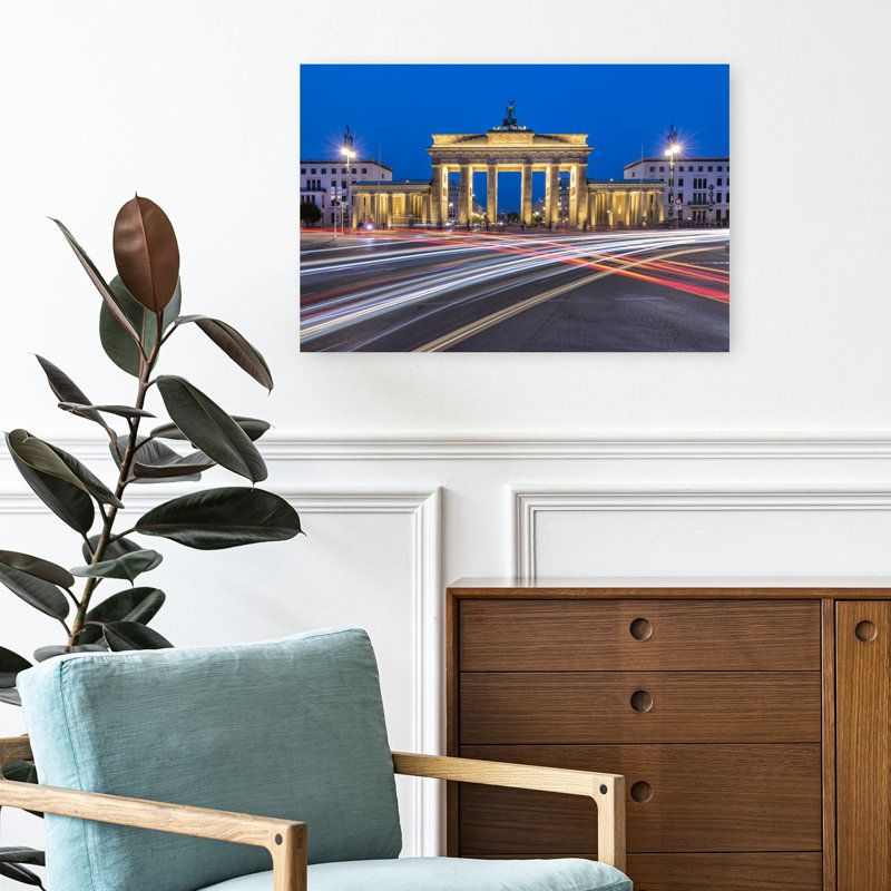 Porte de Brandebourg, impression d'art mural abstrait contemporain, H 16 po x l 24 po