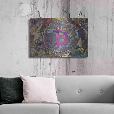 Luxe Metal Art 'Bitcoin Coin 1' By Irena Orlov, Me " Bitcoin Coin 1 " by Irena Orlov