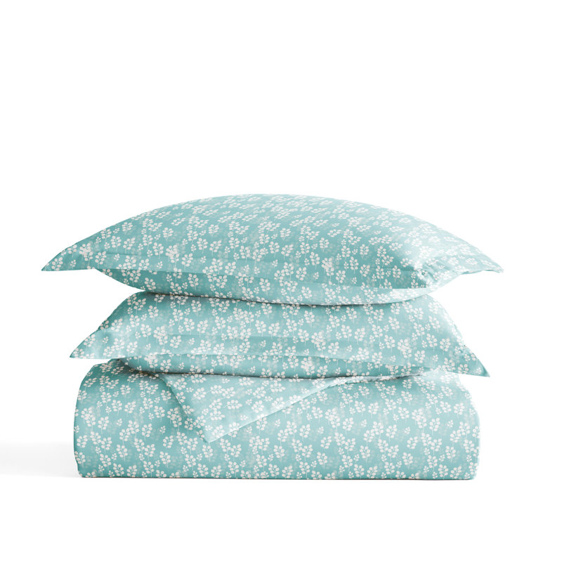 Becky Cameron Floral Duvet Cover, Pale Blue, King Duvet Cover + 2 Shams