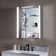 24"W X 30"H Surface Mount Frameless One Door Medicine Cabinet With Mirror Defogger And Soft Close Hinges