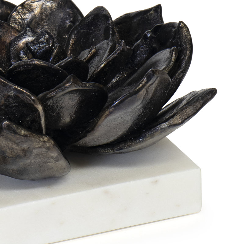 Succulent Sculpture 1 (Blackened Zinc)