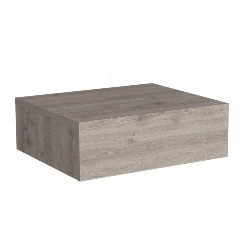 Table de chevet flottante Milano, table de bout, table d'appoint murale avec tiroir - gris clair - chambre, Gris