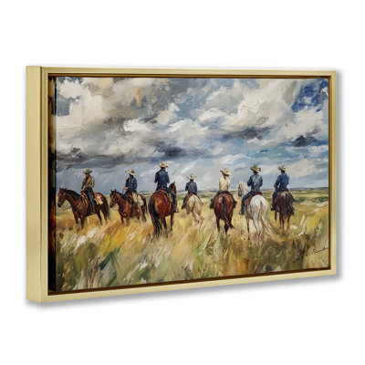 Western Riders Herd Floating Frame, design by Franklyn Gregory
