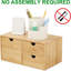 Boîte de rangement de tiroir de table en liège, organisateur de rangement de table avec tiroirs, convient aux bureaux, maisons, coiffeuses, etc. Peut contenir des articles de toilette et ne nécessite pas d'assemblage (3 tiroirs)