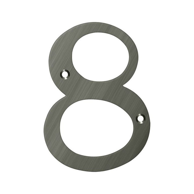 House Number, Antique Nickel, 8