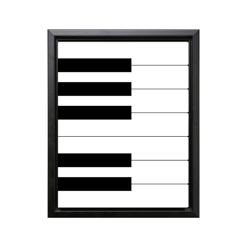 Touches de piano, Black Framed, Canvas, 24"H x 32"W