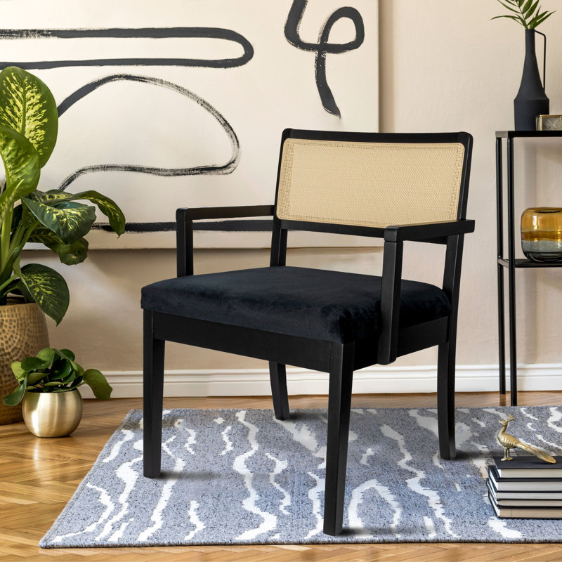 Kay Upholstered Armchair, Black/Black