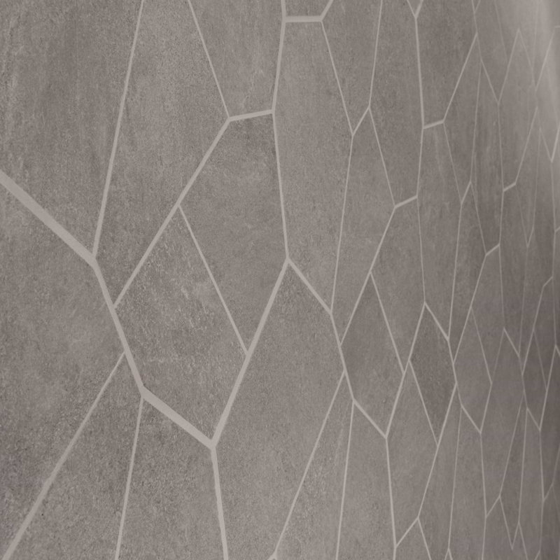 Era 12x20 Organic Pattern Matte Limestone Look Porcelain Mosaic Tile, Slate Gray