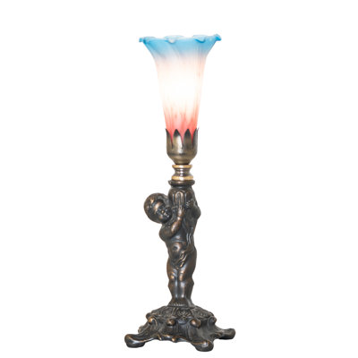 Mini-lampe 12 po rose / bleu Tiffany Pond