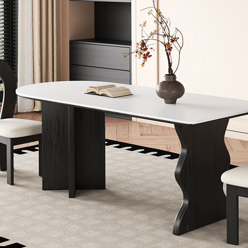 Table de salle à manger rétro pour petit appartement, H 29,52 po x L 59,05 po x l 31,49 po