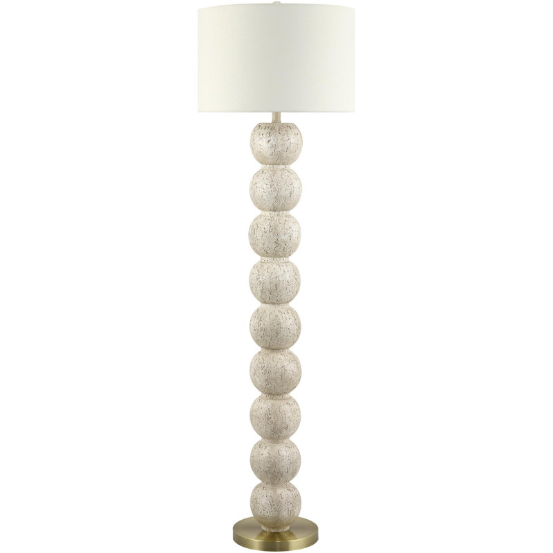Lampe sur pied traditionnelle 62 po Kee, Crème