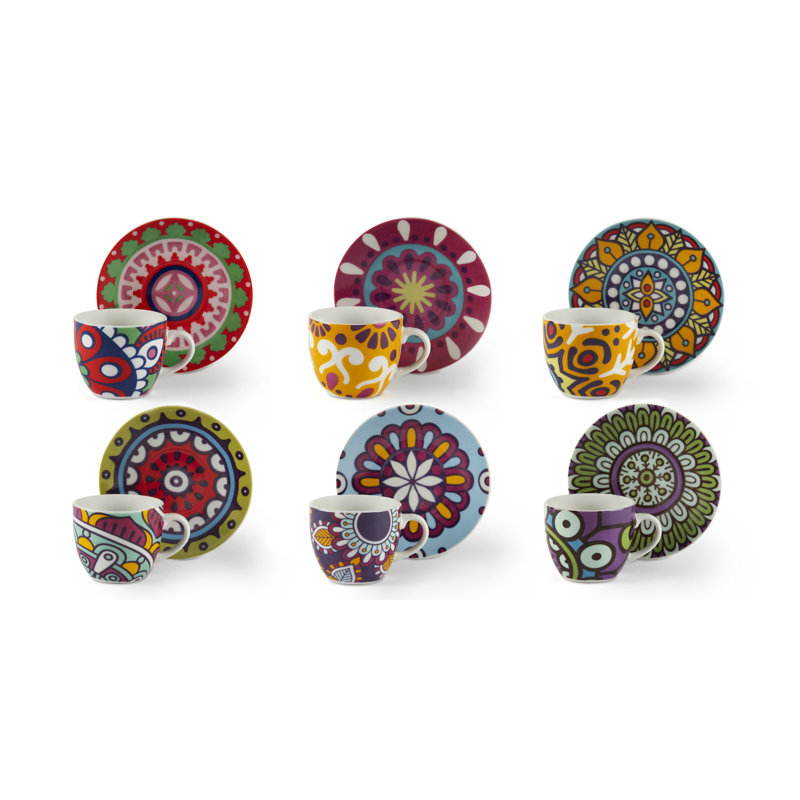 Mandala Etno Porcelain Espresso Cup