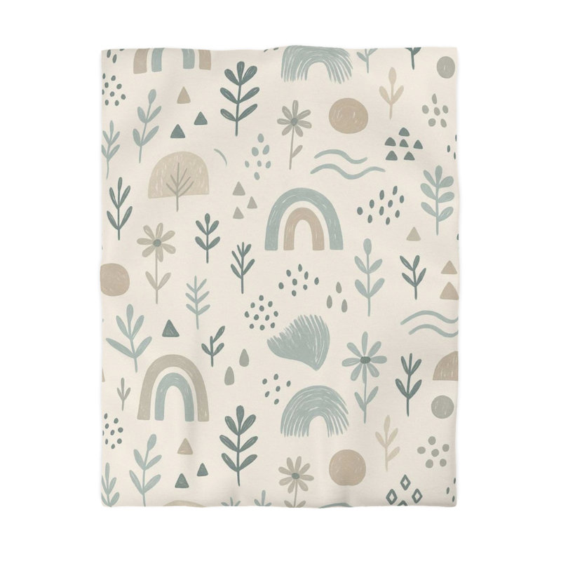 Duvet Covers Microfiber Duvet Cover, White/Gray, Twin Duvet Cover