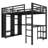 Metal Loft Bed Frame with Built-in Wardrobe, Desk, and Storage Shelves for Bedroom, Space-Saving Design-1575276318-1575276313