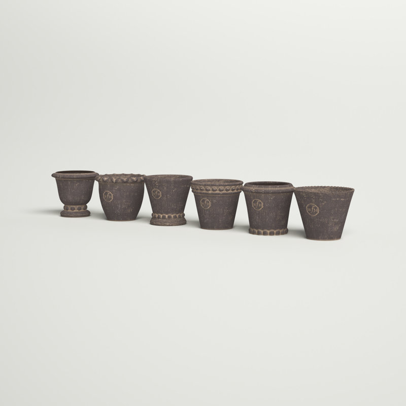 Mini pots blancs Gavin, Gris