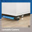 Classeur Arijus en bois à 5 tiroirs de 47,5 cm de large avec roulettes verrouillables, meuble de rangement sous bureau pour bureau à domicile, blanc-1536444133