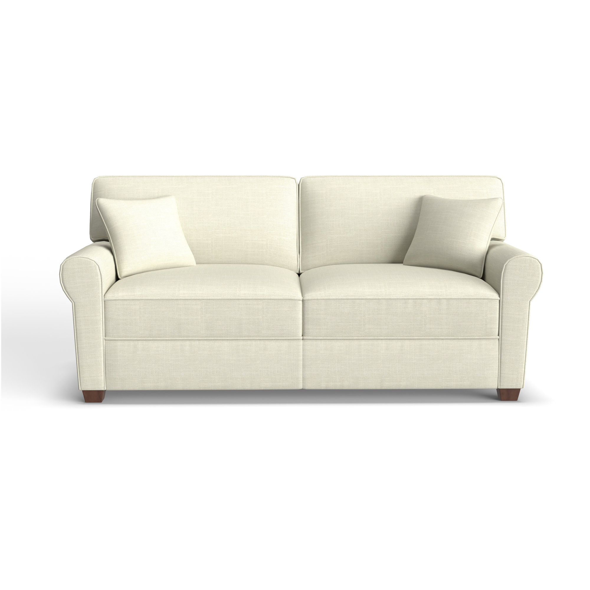 Shannon 36'' Upholstered Sleeper Sofa, Dark Walnut, Conversation Pearl Basketweave