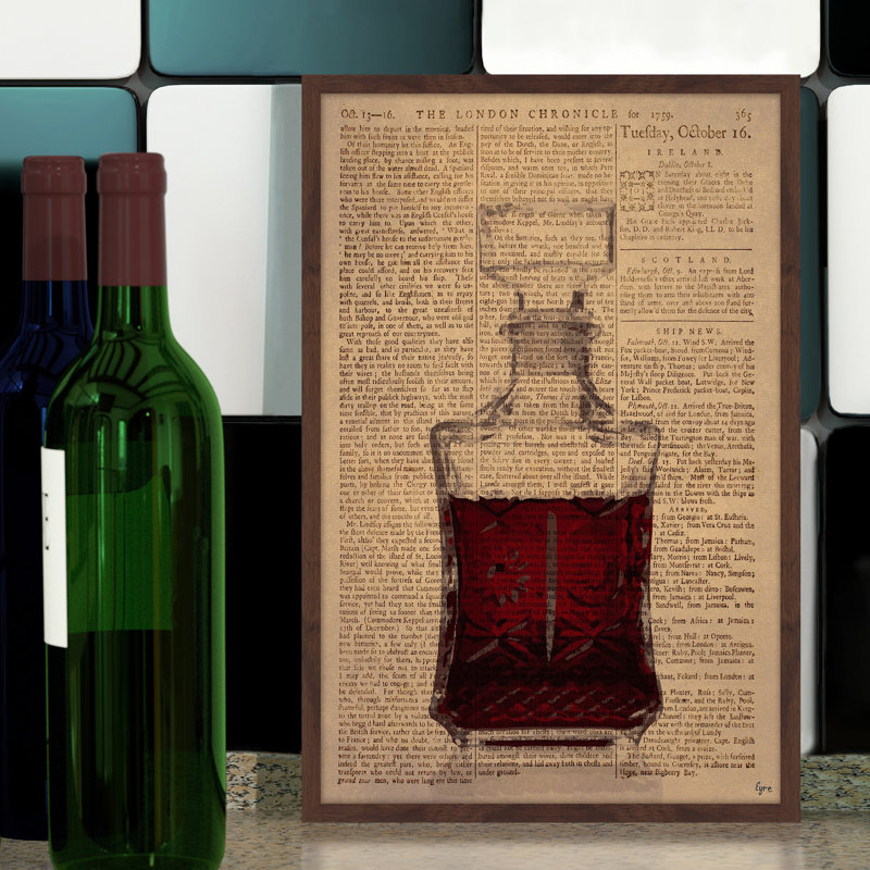 «Red Spirit» par Eyre Tarney - Reproduction d'art graphique sur papier encadré, H 24 po x l 16 po x P 1,5 po