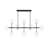 12 - Light Glass Globe Kitchen Island Linear Chandelier