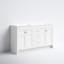 Meuble-lavabo double 60,5 po avec plateau en marbre de culture 60,5 po-723037390