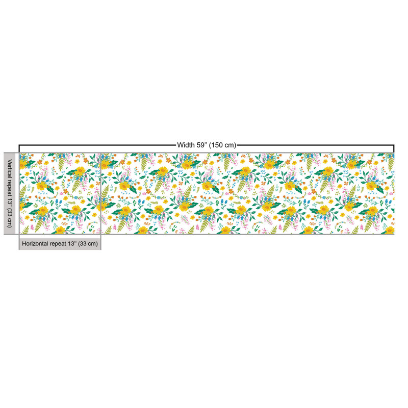 Chisem Colourful Flowers Petals Multi-Purpose Fabric