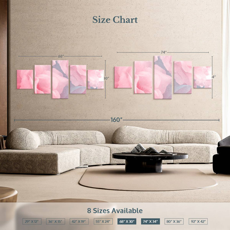 Tissu rose rose, H 12 po x l 29 po