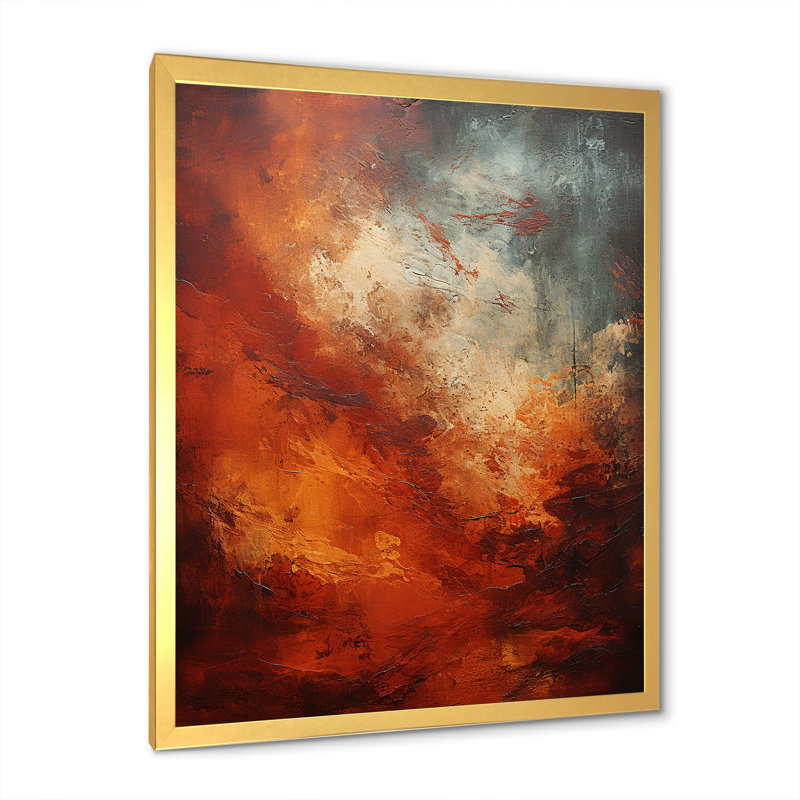 Maroon Mars Mystery Planète I sur toile, Cadre doré simple, H 20 po x l 12 po x P 1 po
