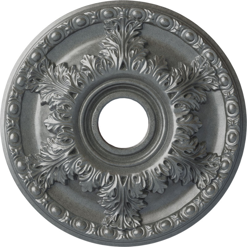 Médaillon de plafond Endurathane Oldham, DO 18 po x P 1 1/4 po (convient aux auvents jusqu'à 8 5/8 po), finition Americana peinte à la main